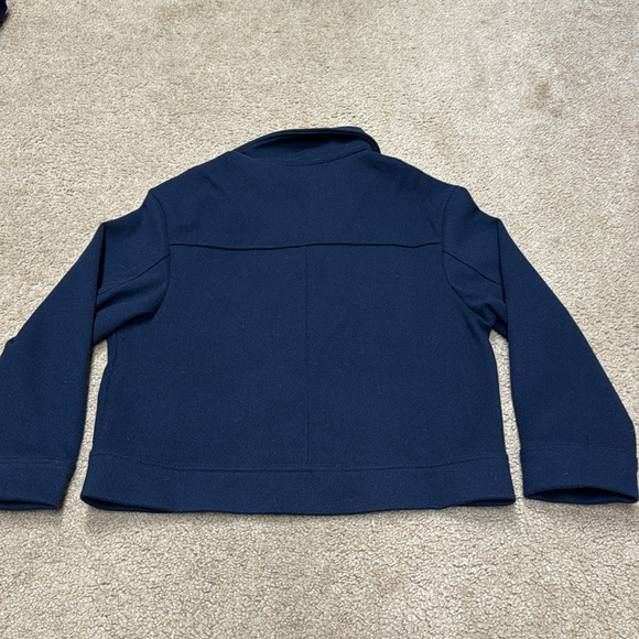 Banana Republic Factory women navy blue coat. Size Small Petite - Picture 5 of 5